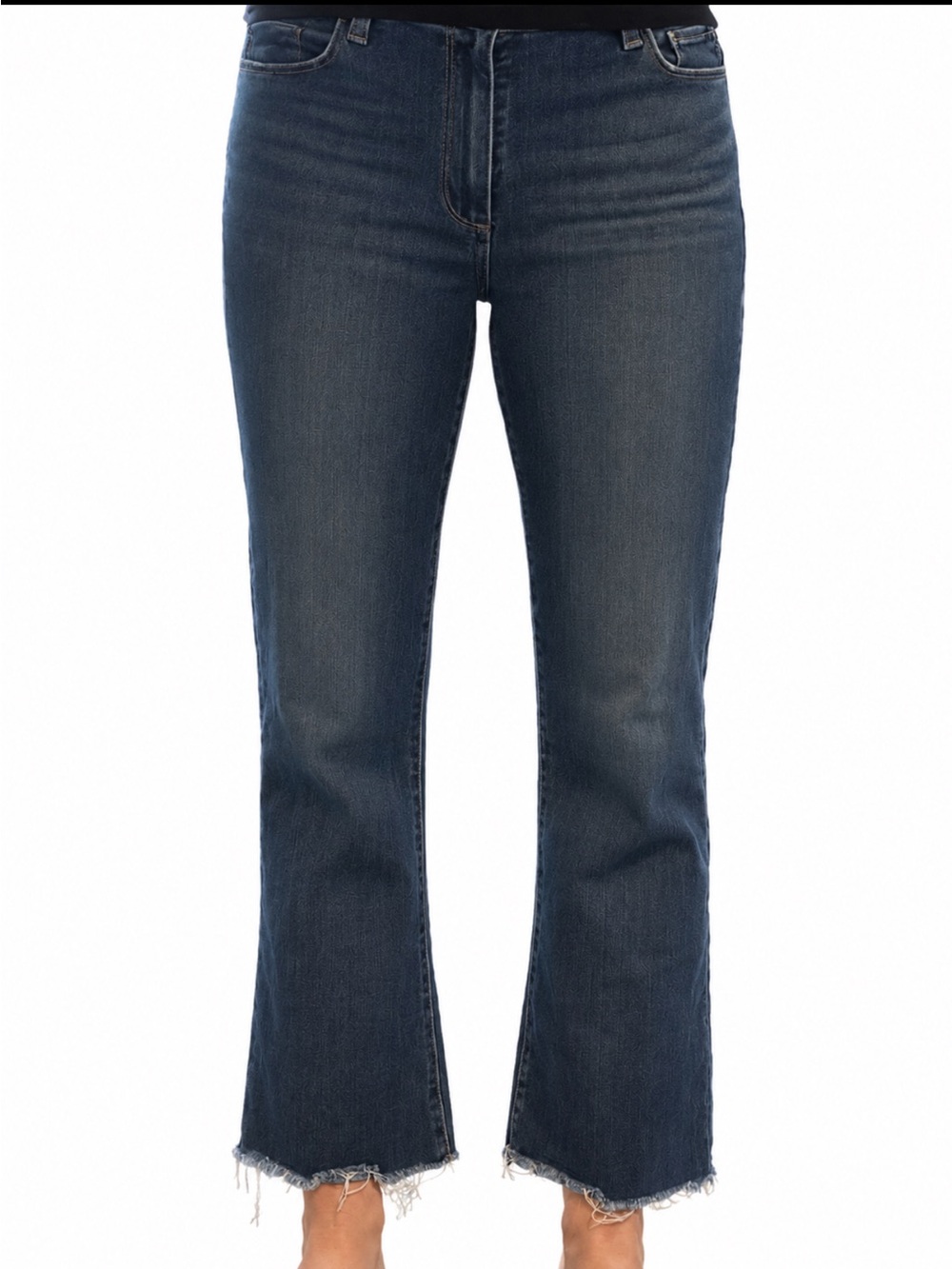 PAIGE Rory Crop Flare Dark Blue Jeans